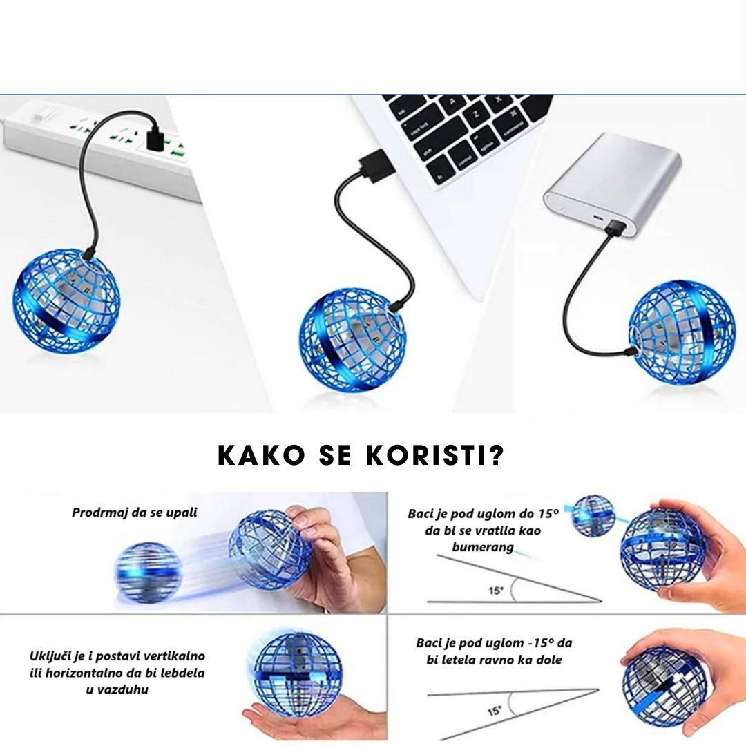 Leteća Bumerang Loptica - Spiner